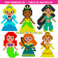 Pixel Princesas 1 - Tablas de Multiplicar
