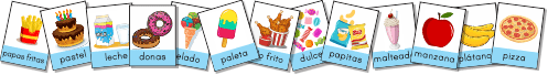 Baraja Lotería de Comidas y Bebidas en Español