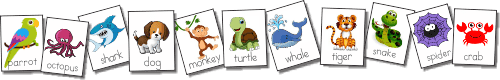 Animals Bingo in English
