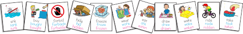 Lotería Verbos Irregulares en inglés - barajas