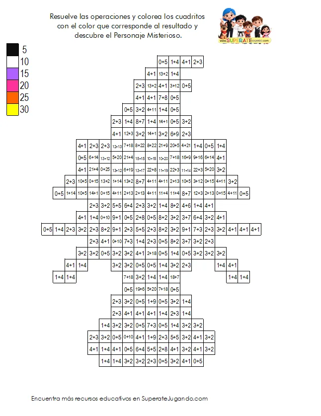 Hoja de Pixeles Halloween sin colorear