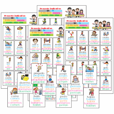 Loteria Presente Indicativo en Español para Imprimir