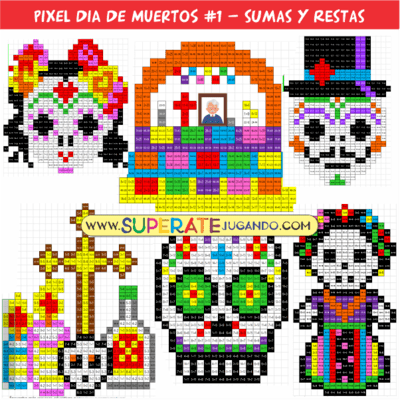 Pixel Día de Muertos - Sumas y Restas