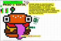 Pixel Fortnite 1 - Tablas de Multiplicar