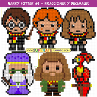 Pixel-Harry-Potter-Fracciones-y-Decimales