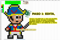 Pixel Personajes Mexicanos - Independencia - Letras y Números