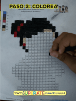 Alumno resolviendo y coloreando un Pixel de la Independencia de México