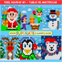 Pixel Navidad 1 - Tablas de Multiplicar
