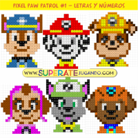 Pixel Paw Patrol - Letras y Números