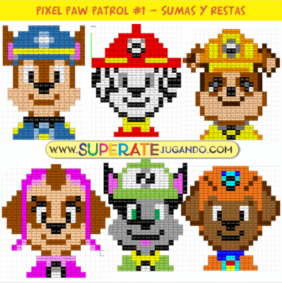 Pixel Paw Patrol - Sumas y Restas