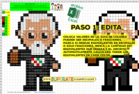 Pixel Personajes Mexicanos 2 - Revolución - Fracciones y Decimales