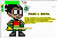 Pixel Jóvenes Titanes - Letras y Números