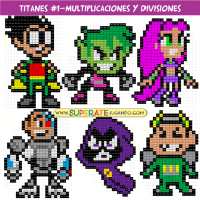 Pixel Jovenes Titanes - Multiplicaciones y Divisiones