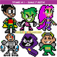 Pixel Jóvenes Titanes - Sumas y Restas