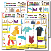 Clothes and Accesories Binto in English to Print