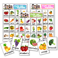 Fruits and Vegetables Bingo to Print
