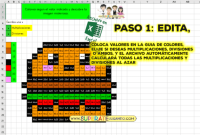 Pixel Comida Kawaii 1 - Multiplicaciones y Divisiones