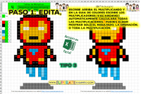Pixel Heroes 1 - AVENGERS - Tablas de Multiplicar