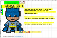 Pixel Super Heroes 2 -  Justice-League - Addition and Subtraction