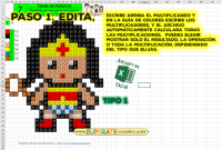 Pixel Super Heroes - Liga de la Justicia - Tablas de Multiplicar