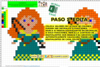 Pixel Princesas 1 - Fracciones y Decimales