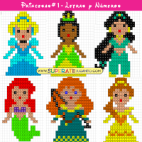 Pixel Princesas 1 - Letras y números