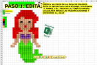 Pixel Princesas 1 - Disney - Multiplicaciones y Divisiones