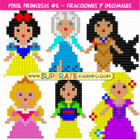Pixel Princesas 2 - Fracciones y Decimales