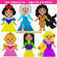 Pixel Princesas 2 - Tablas de Multiplicar